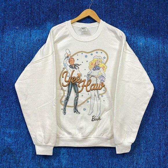 Mattel Barbie Rodeo Cowboy Ken & Yee Haw Barbie Crewneck L